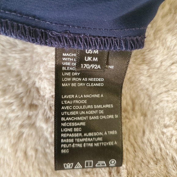 Urban Outfitters Straight Neck Slip Mini Dress Navy - Picture 9 of 10